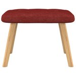 vidaXL Chaise de relaxation avec tabouret Rouge bordeaux Tissu