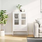 vidaXL Buffet haut blanc 68x39x111 5 cm acier