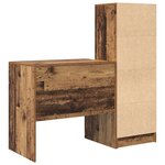 Bureau vidaXL avec rangement en vieux bois en bois reconstitué