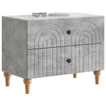 vidaXL Cabinet de chevet avec tiroir Gris béton 62 x 34 5 x 48 cm