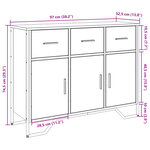 vidaXL Buffet sonoma gris 97x32 5x74 5 cm bois d'ingénierie