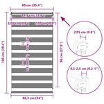 vidaXL Store zèbre blanc 90x100 cm largeur du tissu 85 9 cm polyester