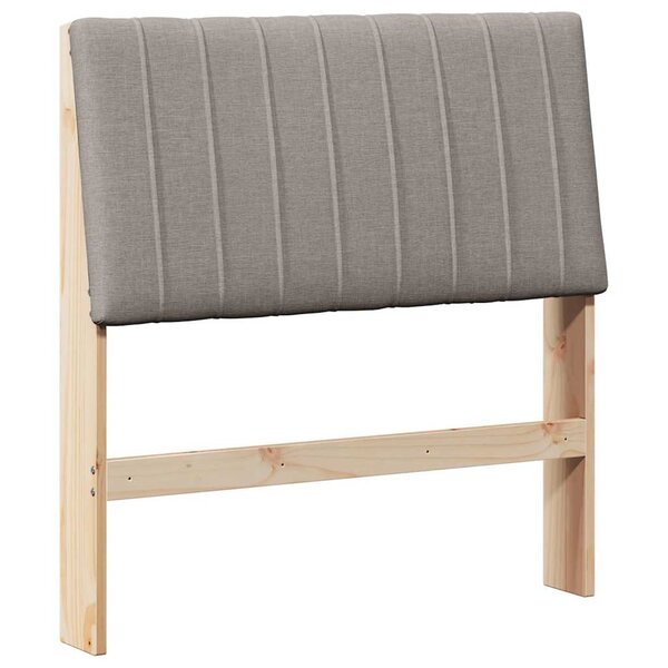 vidaXL Tête de lit capitonnée Taupe 90 cm Pin massif