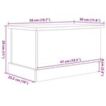 Boîte de stockage vidaXL Chêne noir 50x30x28 cm Bois d'ingénierie