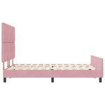 vidaXL Cadre de lit avec tête de lit Rose 140 x 190 cm Velours