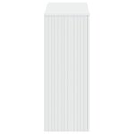 vidaXL Table console Rayé Blanc 101 x 29 x 74 cm Bois d’ingénierie