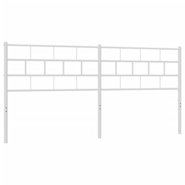 vidaXL Tête de lit métal blanc 200 cm