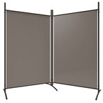 vidaXL Cloison de séparation 2 panneaux Anthracite 175x180 cm Tissu