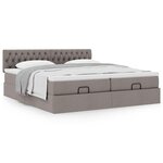 VidaXL Cadre de lit ottoman avec matelas taupe 160x200 cm tissu