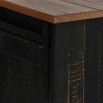 VidaXL Meuble TV HALDEN 2 portes coulissantes noir 150x40x60 cm