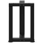 vidaXL Pieds de table basse en T  2 pièces  noir  28 x 25 x (42-43) cm  acier
