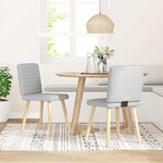 vidaXL Chaises à manger lot de 2 gris nuage tissu