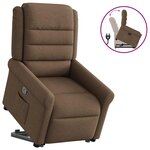 vidaXL Fauteuil inclinable Marron Tissu