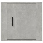 vidaXL Table de chevet Gris béton 50x39x47 cm