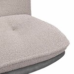 vidaXL Chaise pivotante de bureau gris clair bouclé comme laine tissu