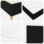 vidaXL Lit à ressorts avec matelas gris foncé 90x190 cm Noir