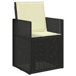 vidaXL Coussins de siège et de dos 2 Pièces Crème 47 x 45 x 2 cm