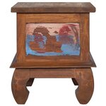 vidaXL Table de chevet 45x35x40 cm Bois de teck de récupération