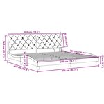 vidaXL Cadre de lit avec LED sans matelas gris clair 200x200 cm tissu