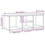 vidaXL Banc de rangement à chaussures chêne artisanal 105x35x35 cm