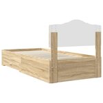 vidaXL Cadre de lit Chêne Sonoma 90 x 190 cm Bois d'ingénierie