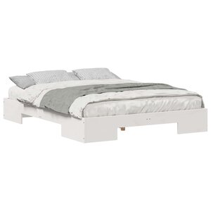 vidaXL Cadre de lit Blanc 150 x 200 cm