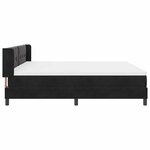 vidaXL Lit à ressorts avec matelas Noir 200 x 200 cm Polyester