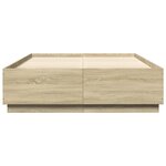vidaXL Cadre de lit avec LED sans matelas chêne sonoma 120x200 cm