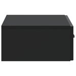 vidaXL Table d'appoint murale Noir 59 x 34 5 x 17 cm Bois d'ingénierie