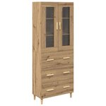 vidaXL Haut Armoire avec tiroir Chêne artisanal 69 5 x 34 x 180 cm