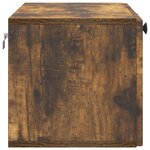 vidaXL Meuble TV mural Chêne fumé 78 5 x 31 x 30 cm Bois d'ingénierie