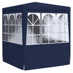 vidaXL Tente de réception avec parois latérales 2 5x2 5 m Bleu 90 g/m²