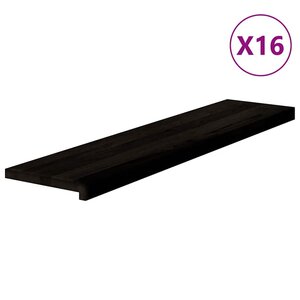vidaXL Marches d'escalier 16 Pièces marron foncé 110x30x2 cm chêne massif