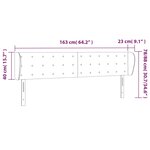 vidaXL Tête de lit avec oreilles Gris 163x23x78/88 cm Similicuir