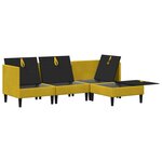 vidaXL Ensemble de meubles pour le salon 4 Pièces Jaune Velours