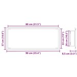 vidaXL Miroir Bois Ancien 90 x 8 5 x 37 cm Bois d'ingénierie