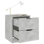 vidaXL Table de chevet gris béton 40x40x50 cm bois d’ingénierie
