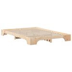 vidaXL Cadre de lit surélevé avec stockage Marron bois