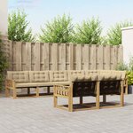 vidaXL Ensemble de canapés d'extérieur 8 pc Blanc et Beige