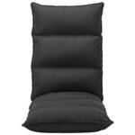 vidaXL Chaise pliable de sol Noir Tissu