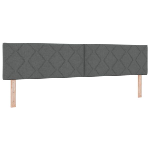 vidaXL Tête de lit avec des lumières à LED Réglable Gris 200 cm tissu