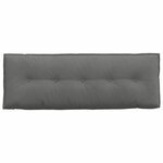 vidaXL Coussin de Dos Gris foncé 140 x 50 cm Tissu en microfibre