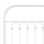 vidaXL Tête de lit métal blanc 193 cm