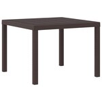 vidaXL Ensemble de salle à manger de jardin de 5 pièces avec coussins en rotin synthétique marron