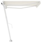 vidaXL Auvent automatique sur pied 300x250 cm Crème