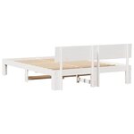 vidaXL Cadre de lit Blanc 160 x 200 cm Bois de pin massif