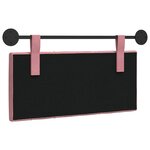 vidaXL Tête de lit suspendue Rose Velours