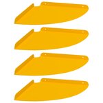 vidaXL Étagère Flottante d'Angle 4 pc Jaune moutarde 30 x 30 x 2 cm