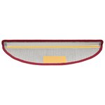 vidaXL Tapis d'escalier 10 pièces 56 x 17 x 3 cm Rouge Demi-rond