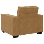 vidaXL Ensemble de canapés 3 Pièces avec coussins Marron Velours